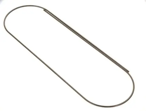 Stahldraht in ovaler Form, möglicherweise für Zündgasleitungen von Bosch. Das Produkt weist eine einfache, geschwungene Struktur auf.